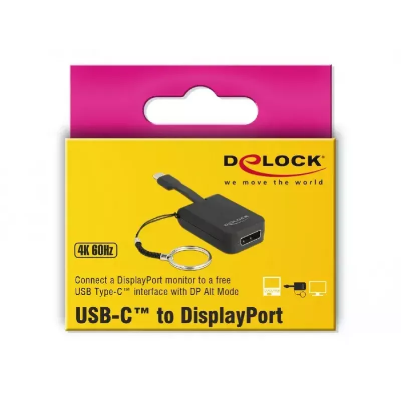 Vaizdo kabelio adapteris DeLOCK 63940 USB Type-C į DisplayPort 0,03 m