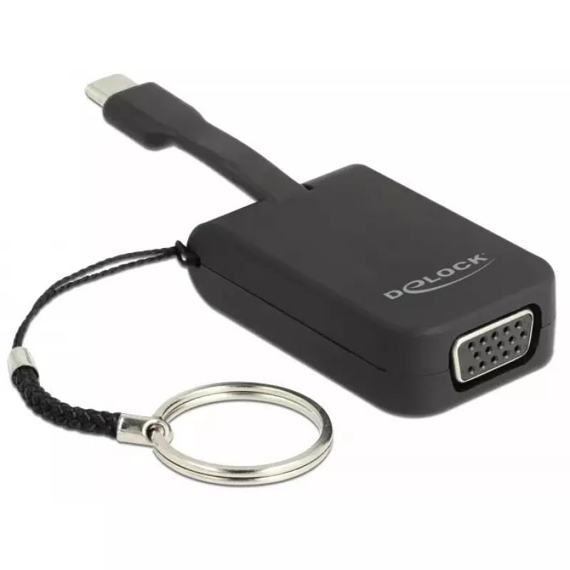 Vaizdo kabelio adapteris DeLOCK 63941 USB Type-C į VGA 0,03 m juodas