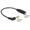 Garsinis kabelis DeLOCK 0,175 m 3,5 mm / 2,5 mm juodas