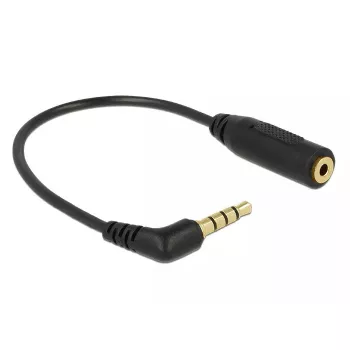 Garsinis kabelis DeLOCK 0,175 m 3,5 mm / 2,5 mm juodas