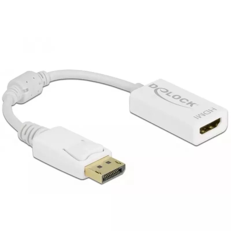 Adapteris DisplayPort 1.1 kištukas į HDMI lizdą pasyvus baltas DeLOCK 61015