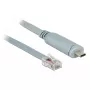 Serijinis kabelis DeLOCK 89917 USB 2.0 Type-C RJ45 Pilkas 0.5m