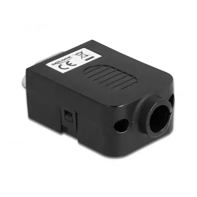 Laidų jungtis DeLOCK 66264 Sub-D 9 10 kontaktų gnybtų blokas Juoda
