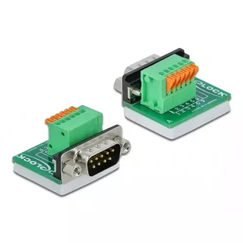 Laidinė jungtis D-Sub 9 DeLOCK 66554 žalia
