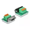 DeLOCK 66557 adapteris D-Sub9 (mot.) į gnybtų bloką su mygtuku