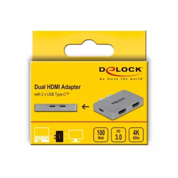 Dual HDMI Adapter DeLOCK 64123, skirtas MacBook