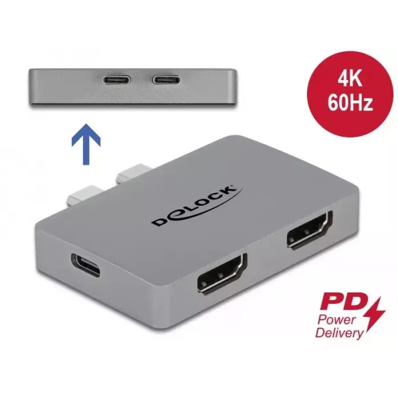 Dual HDMI Adapter DeLOCK 64123, skirtas MacBook
