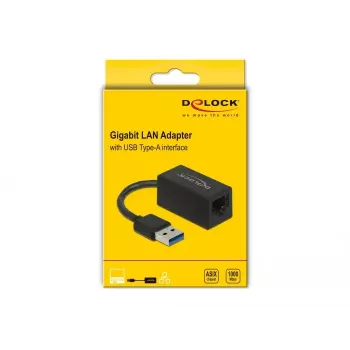 Adapter SuperSpeed USB DeLOCK USB 3.2 Gen 1 Type-A to Gigabit LAN