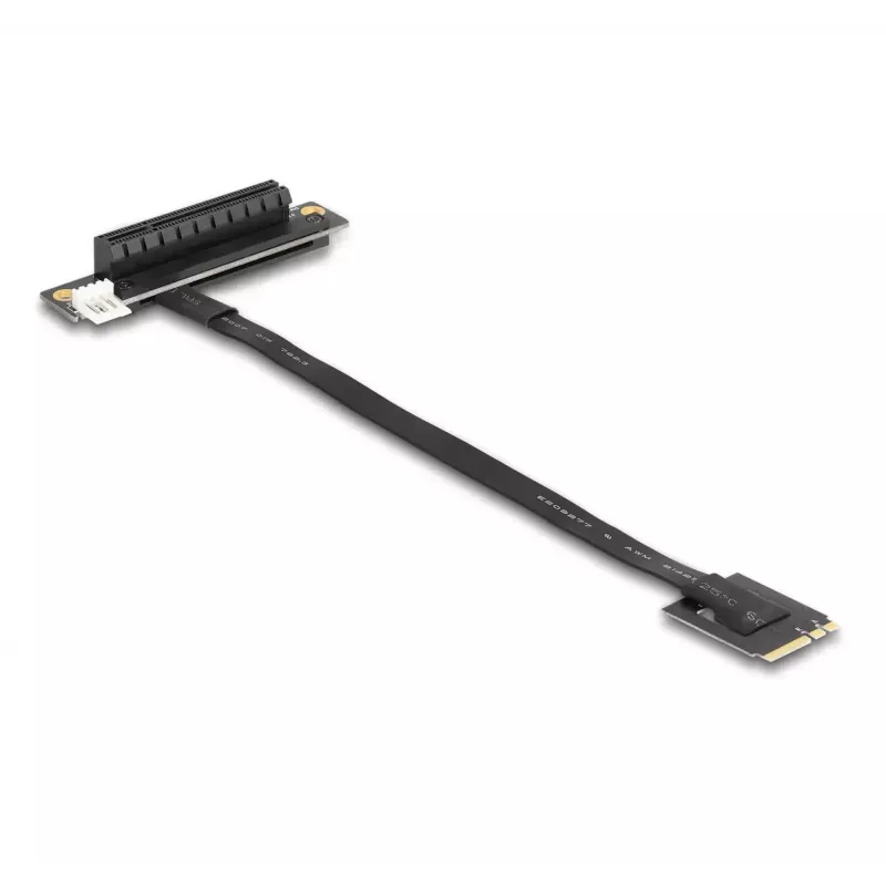 DeLOCK M.2 Key A+E į PCIe x8 NVMe adapteris, kampinis, su 20 cm kabeliu