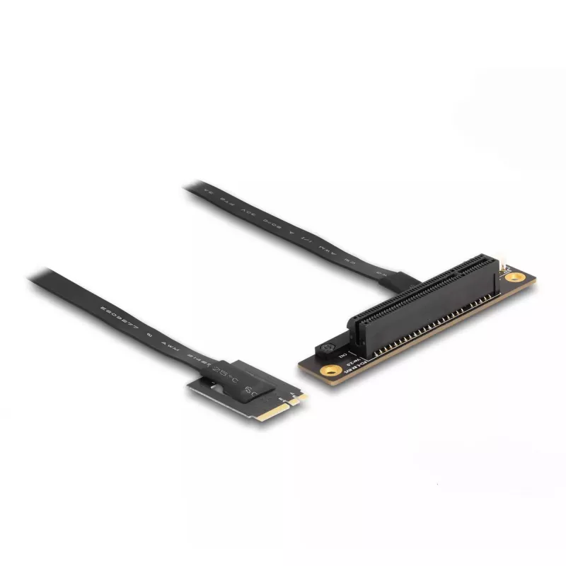 DeLOCK M.2 Key A+E į PCIe x8 NVMe adapteris, kampinis, su 20 cm kabeliu