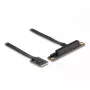DeLOCK M.2 Key A+E į PCIe x8 NVMe adapteris, kampinis, su 20 cm kabeliu