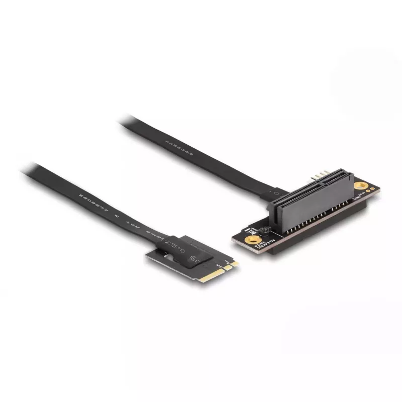 DeLOCK M.2 Key A+E į PCIe x4 NVMe adapteris kampinis su 20 cm kabeliu