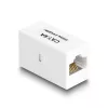 Tinklo kabelis DeLOCK Adapteris RJ45 lizdas prie RJ45 lizdo Cat.6A UTP 1m Baltas