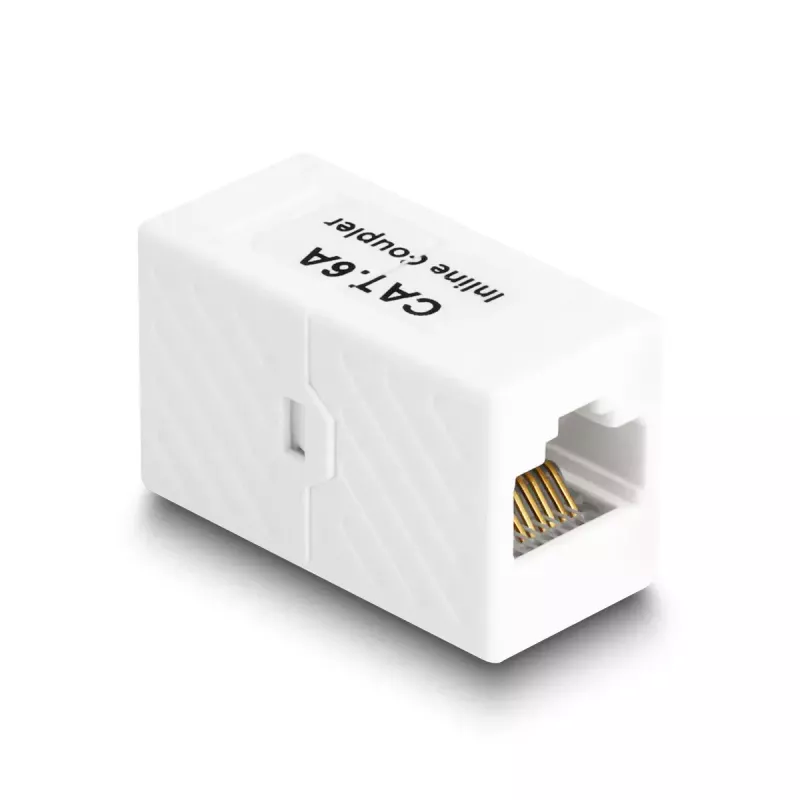 Tinklo kabelis DeLOCK Adapteris RJ45 lizdas prie RJ45 lizdo Cat.6A UTP 1m Baltas