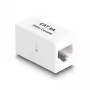 Tinklo kabelis DeLOCK Adapteris RJ45 lizdas prie RJ45 lizdo Cat.6A UTP 1m Baltas