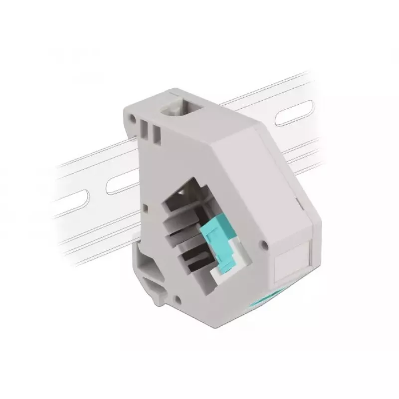 Keystone modulis DELOCK 87173 — SC į SC dvipusis, aqua/pilka/balta, 60,1×59,4×21,6 mm