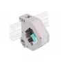 Keystone modulis DELOCK 87173 — SC į SC dvipusis, aqua/pilka/balta, 60,1×59,4×21,6 mm