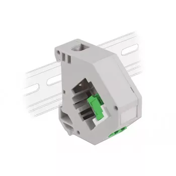 Keystone modulis DELOCK 87192 — LC į LC duplex, spalvos žalia/pilka/balta, 60,1×59,4×21,6 mm