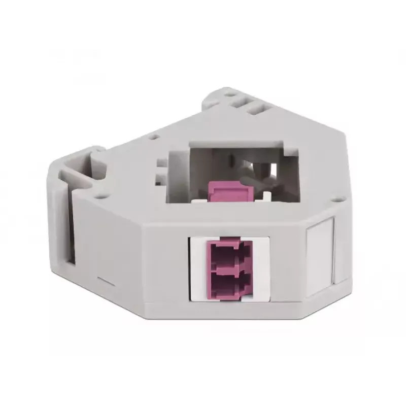 DELOCK 87195 keystone modulis su LC į LC jungtimis, pilka/violetinė/balta, 60,1×59,4×21,6 mm