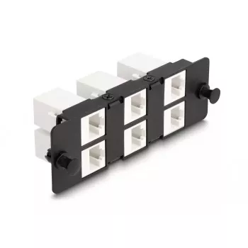 “DeLOCK” “Keystone” adapterio skydelis 6 prievadų juodas plokščias RJ-45