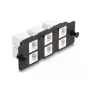 “DeLOCK” “Keystone” adapterio skydelis 6 prievadų juodas plokščias RJ-45