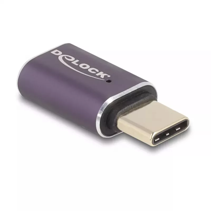 DeLOCK USB adapteris 40 Gbps USB Type-C PD 3.1 240 W kištukas į lizdą prievado apsauga 8K 60 Hz metalinis