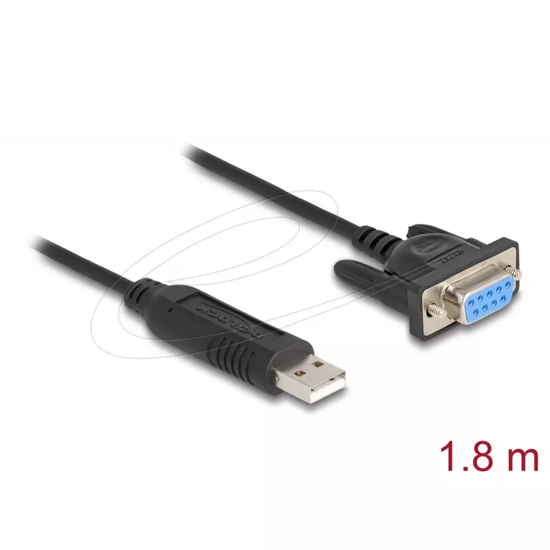 DeLOCK 67382 USB 2.0–RS-232 DB9 nuoseklusis adapteris 1,8 m