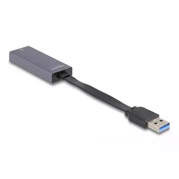 DeLOCK 66247 kabelio jungčių adapteris RJ-45 USB A pilkas 0,09 m