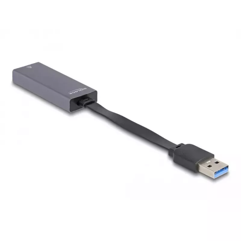 DeLOCK 66247 kabelio jungčių adapteris RJ-45 USB A pilkas 0,09 m