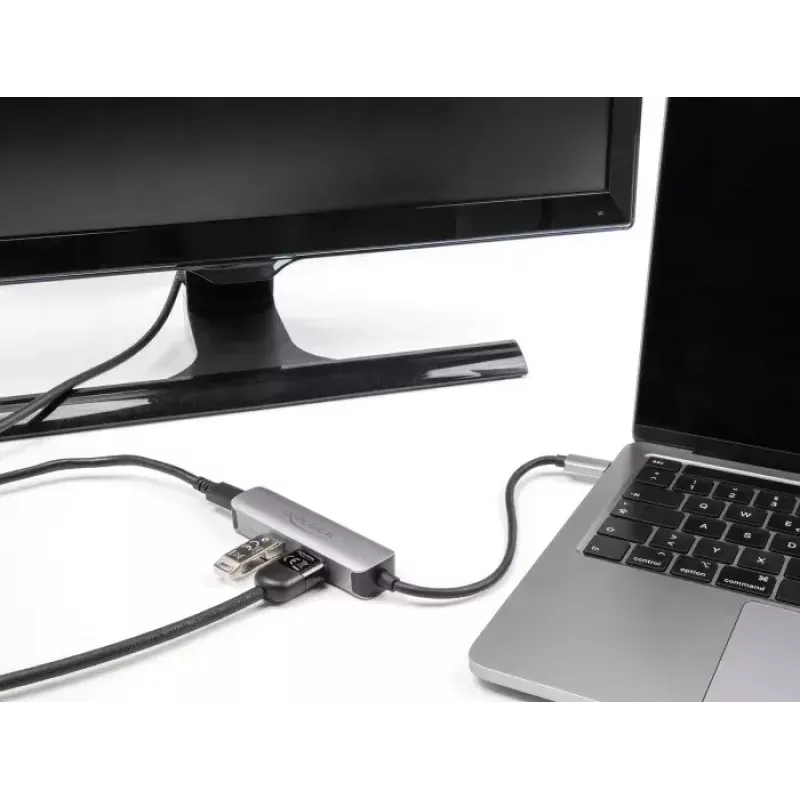 DeLOCK USB Type-C adapteris į HDMI 4K 60 Hz USB Type-A USB Type-C PD 92 W