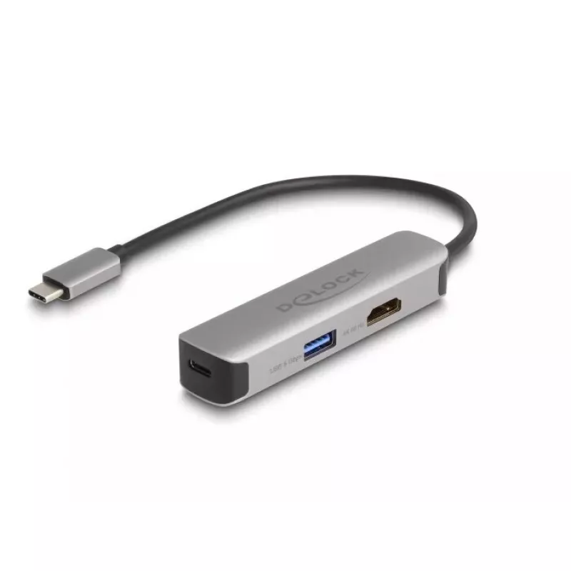 DeLOCK USB Type-C adapteris į HDMI 4K 60 Hz USB Type-A USB Type-C PD 92 W