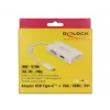 Vaizdo skirstytuvas DeLOCK 63924 USB Type-C 3840x2160 60Hz Baltas