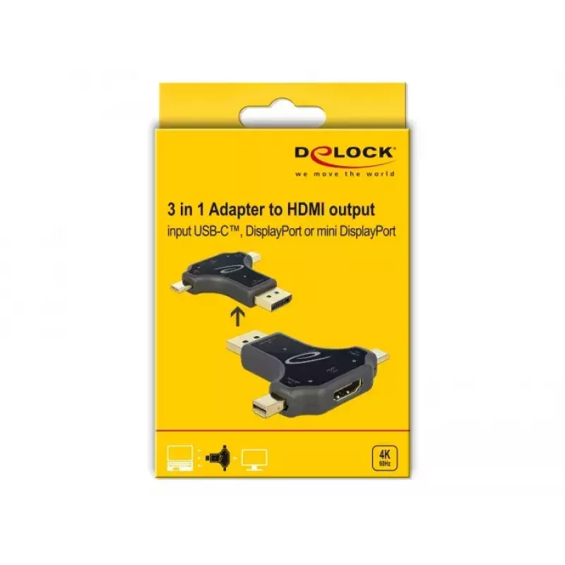 Kabelio lyties keitiklis HDMI-A DeLOCK 64060