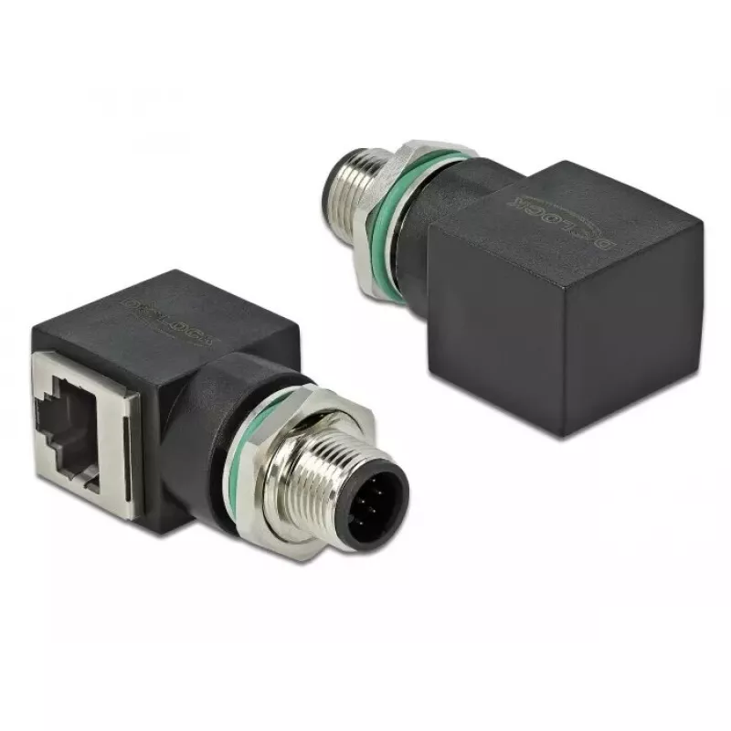 Jungčių sukeitiklis DeLOCK 66315 M12 RJ45 juodas