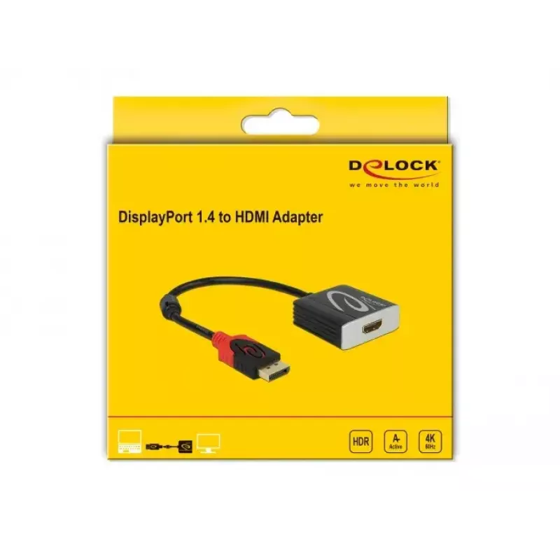 Aktyvus DisplayPort 1.4 į HDMI adapteris DeLOCK 65207