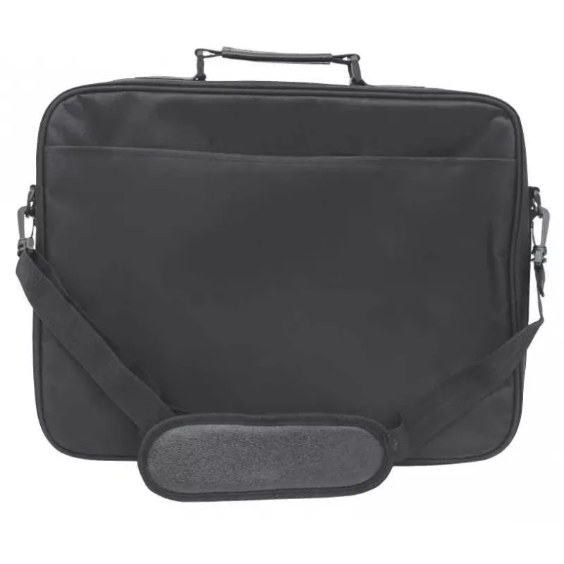 Manhattan Empire nešiojamojo kompiuterio krepšys 17,3 inch, atverčiamas dizainas, priedų kišenė, petnešos diržas (nuimamas), nešiojamojo kompiuterio dėklas, juodas, trejų metų garantija