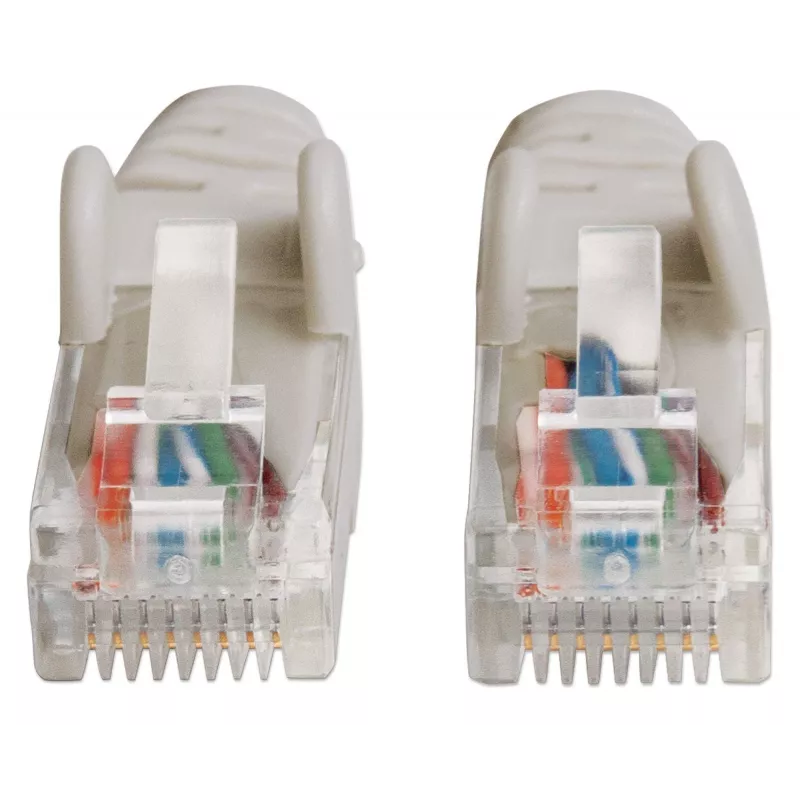 Intellinet tinklo komutacinis kabelis, Cat6, 20 m, pilkas, CCA, U/UTP, PVC, RJ45, auksuoti kontaktai, neužkabinamas, su apsauginiu gaubteliu, garantija visam naudojimo laikui