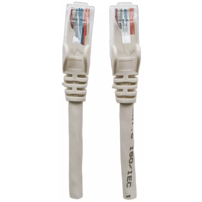 Intellinet tinklo komutacinis kabelis, Cat6, 20 m, pilkas, CCA, U/UTP, PVC, RJ45, auksuoti kontaktai, neužkabinamas, su apsauginiu gaubteliu, garantija visam naudojimo laikui