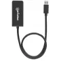 Manhattan USB-A į HDMI adapterio kabelis, 60 cm, kištukas į lizdą, 5 Gbps (USB 3.2 Gen1, dar žinomas kaip USB 3.0), 2560x1440 @ 32 bitų spalvos, Full HD vaizdas 1080p@16:9, juodas, lizdinė pakuotė