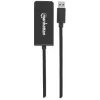 Manhattan USB-A į HDMI adapterio kabelis, 60 cm, kištukas į lizdą, 5 Gbps (USB 3.2 Gen1, dar žinomas kaip USB 3.0), 2560x1440 @ 32 bitų spalvos, Full HD vaizdas 1080p@16:9, juodas, lizdinė pakuotė