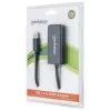 Manhattan USB-A į HDMI adapterio kabelis, 60 cm, kištukas į lizdą, 5 Gbps (USB 3.2 Gen1, dar žinomas kaip USB 3.0), 2560x1440 @ 32 bitų spalvos, Full HD vaizdas 1080p@16:9, juodas, lizdinė pakuotė