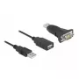DeLOCK adapteris USB 2.0 Type-A į RS-232 D-Sub 9 kontaktų kištukas 0,8 m juodas