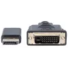 Manhattan DisplayPort 1.2a į DVI-D 24+1 kabelis, 1080p@60Hz, 3m, kištukas-kištukas, pasyvus, suderinamas su DVD-D, juodas, trejų metų garantija, atitinka DP2DVIMM10.