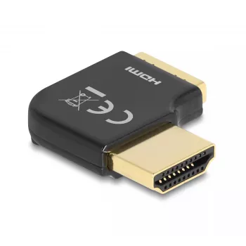 DeLOCK HDMI adapteris, iš tėvo į motiną, 90° stačiu kampu, 8K 60 Hz, metalinis