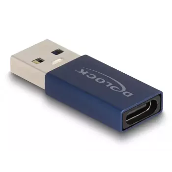 DeLOCK USB adapteris USB Type-A kištukas į USB Type-C lizdą 10 Gbps mėlynas