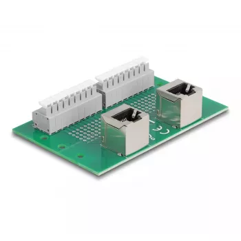 Gnybtų blokas DELOCK 66995 — žalia/pilka, 60×91×18 mm