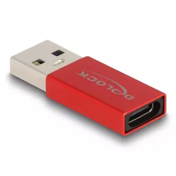 DeLOCK USB adapteris USB Type-A (vyriška) į USB Type-C (moteriška) raudonas 10 Gbps