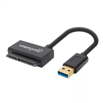 Manhattan USB-A prie SATA 2,5 col. adapterio kabelis, 42 cm, kištukas-kištukas, 5 Gbps (USB 3.2 Gen1, dar žinomas kaip USB 3.0), palaiko 48 bitų LBA, SuperSpeed USB, trejų metų garantija