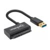 Manhattan USB-A prie SATA 2,5 col. adapterio kabelis, 42 cm, kištukas-kištukas, 5 Gbps (USB 3.2 Gen1, dar žinomas kaip USB 3.0), palaiko 48 bitų LBA, SuperSpeed USB, trejų metų garantija