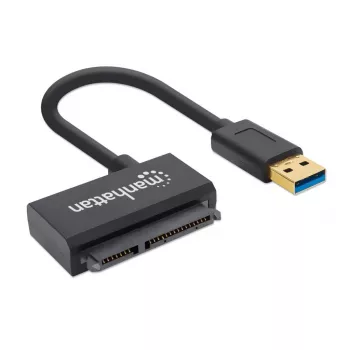 Manhattan USB-A prie SATA 2,5 col. adapterio kabelis, 42 cm, kištukas-kištukas, 5 Gbps (USB 3.2 Gen1, dar žinomas kaip USB 3.0), palaiko 48 bitų LBA, SuperSpeed USB, trejų metų garantija